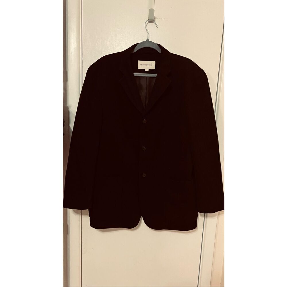 Pronto - Uomo Black Wool Blend Blazer Jacket Womens Size M